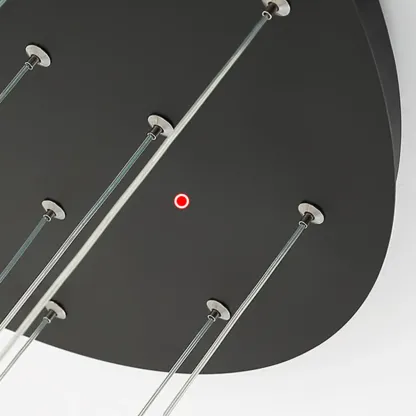 Customizable Gold Ring LED Cluster Pendant Light for Staircase Image - 22