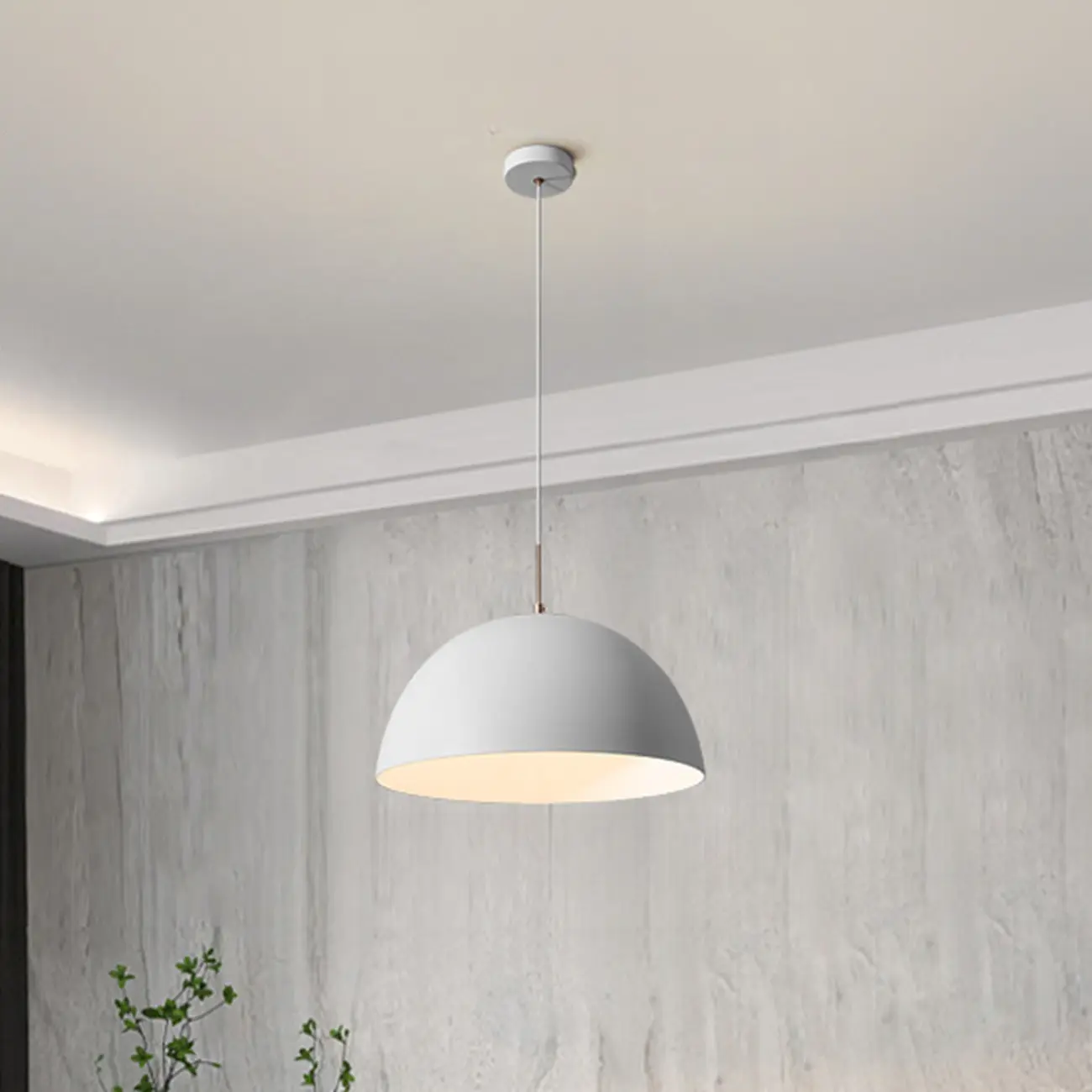 Nordic White Dome Metal Pendant Lamp for Dining Room Image - 18 | homeyfad
