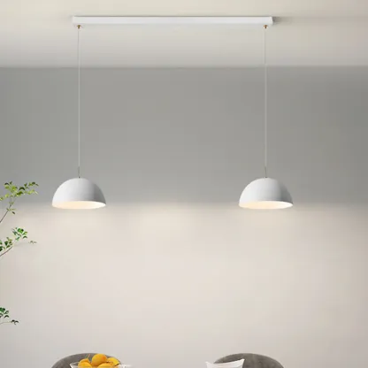 Nordic White Dome Metal Pendant Lamp for Dining Room Image - 19