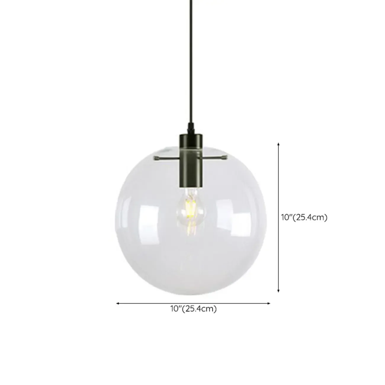 Contemporary Clear Glass Bubble Shape LED Pendant Light for Living Room Image - 18