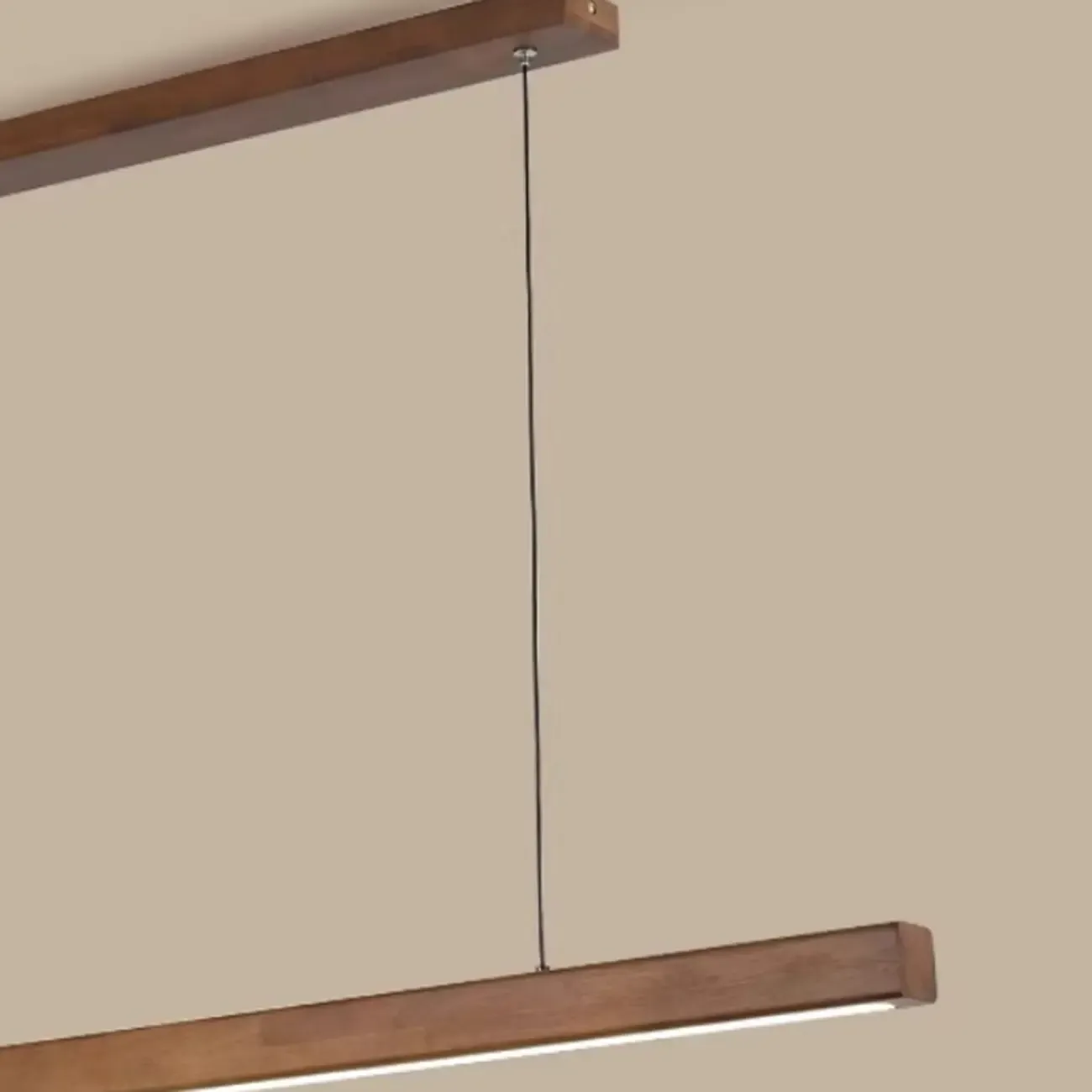 Walnut Wood Rustic Island Light in Rectangular Shape  Image - 11