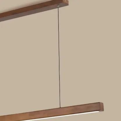 Walnut Wood Rustic Island Light in Rectangular Shape  Image - 11