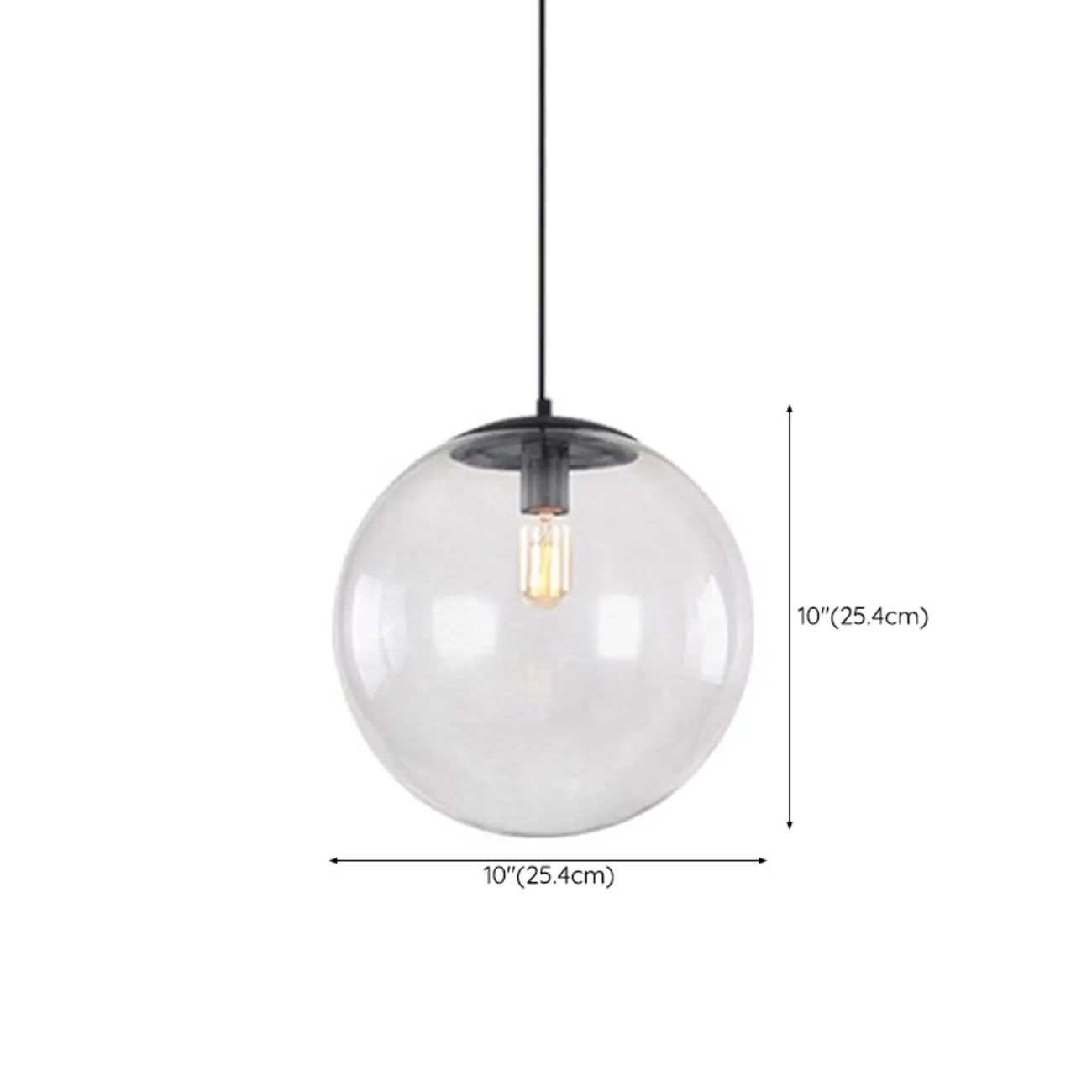 Contemporary Clear Glass Bubble Shape LED Pendant Light for Living Room Image - 20 | homeyfad