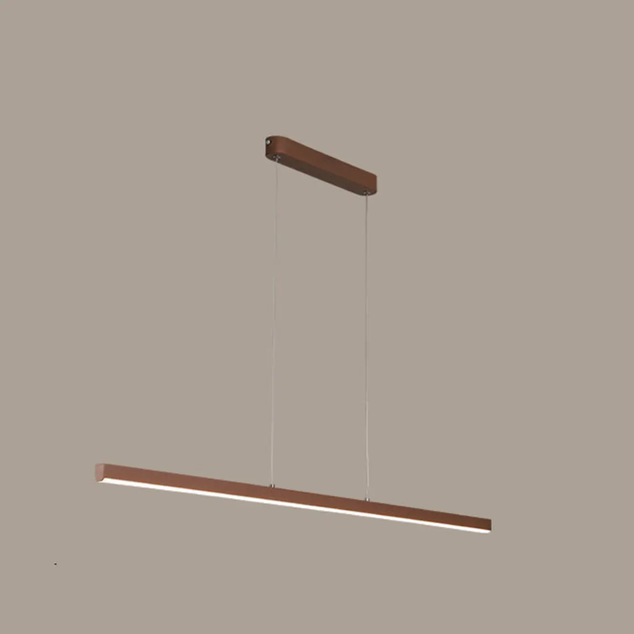 Simple Brown Silica Gel Rectangular LED Island Light for Kitchen Image - 5 | homeyfad