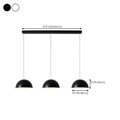 Nordic White Dome Metal Pendant Lamp for Dining Room Image - 23