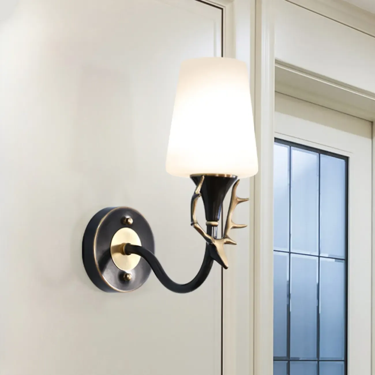 Vintage Cylinder LED Bathroom Vanity Light in Wall-Mounted Image - 2