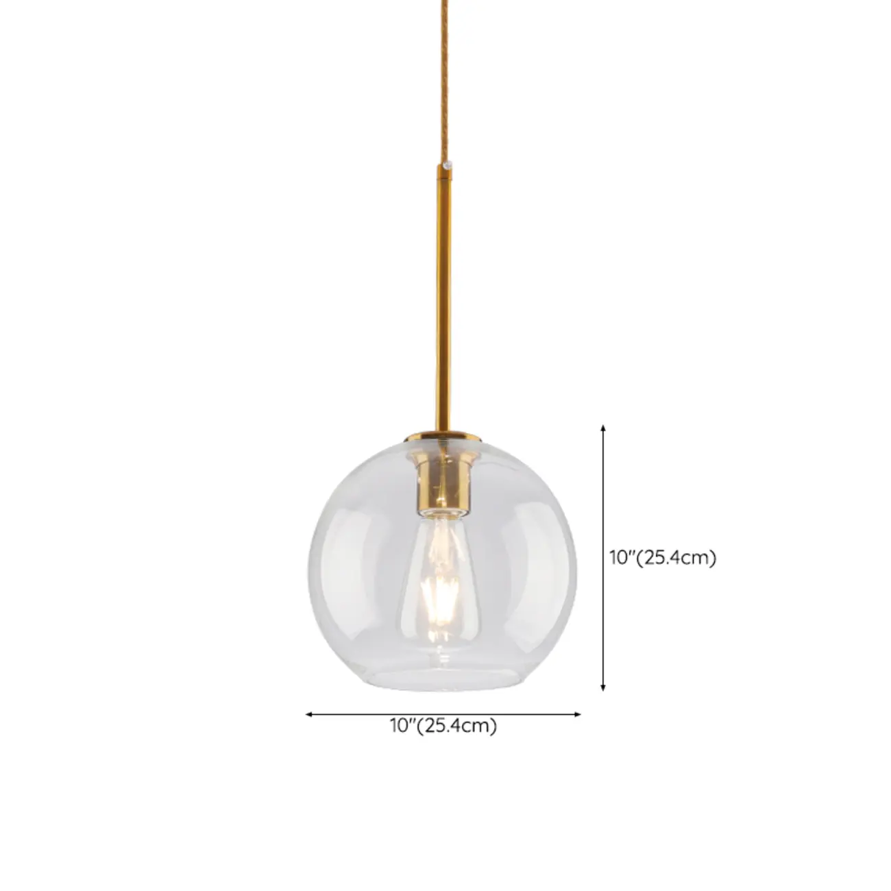 Contemporary Clear Glass Bubble Shape LED Pendant Light for Living Room Image - 22 | homeyfad