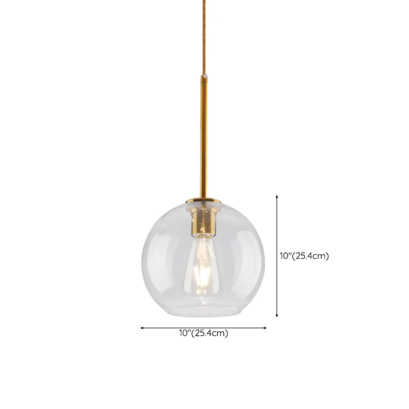 Contemporary Clear Glass Bubble Shape LED Pendant Light for Living Room Image - 22