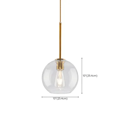 Contemporary Clear Glass Bubble Shape LED Pendant Light for Living Room Image - 22