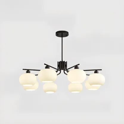 Modern Glass Globe Chandelier Adjustable Hanging Length Image - 8