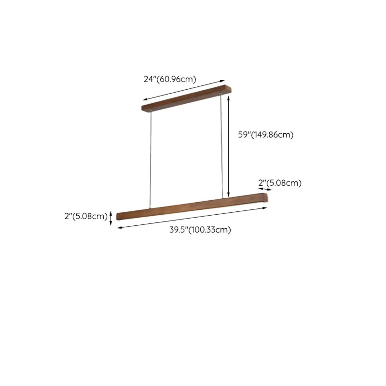 Walnut Wood Rustic Island Light in Rectangular Shape  Image - 14 | homeyfad