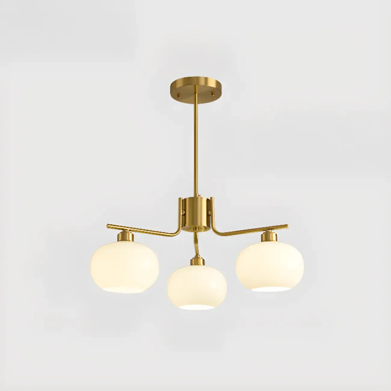 Modern Glass Globe Chandelier Adjustable Hanging Length Image - 9