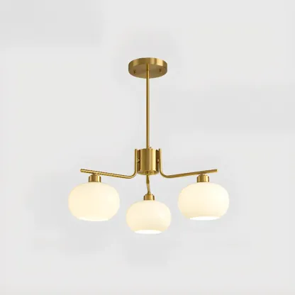 Modern Glass Globe Chandelier Adjustable Hanging Length Image - 9