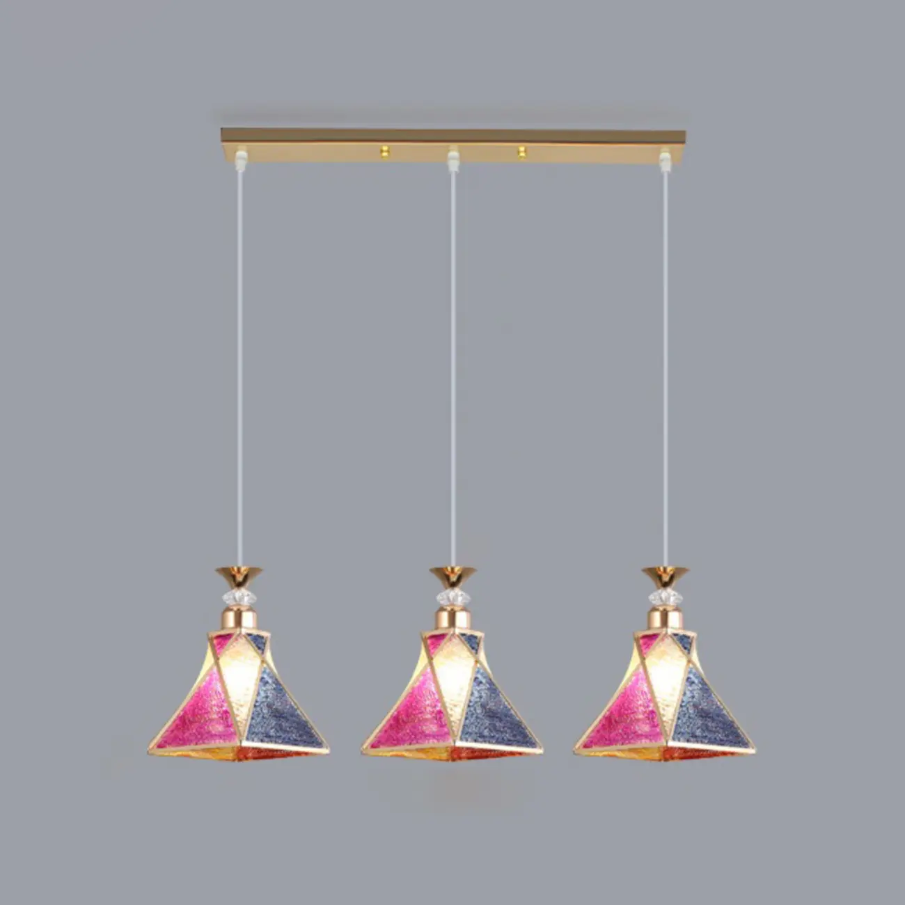 3 Lights Tapered Shape Plastic Modern Adjustable Height Light Image - 5 | homeyfad