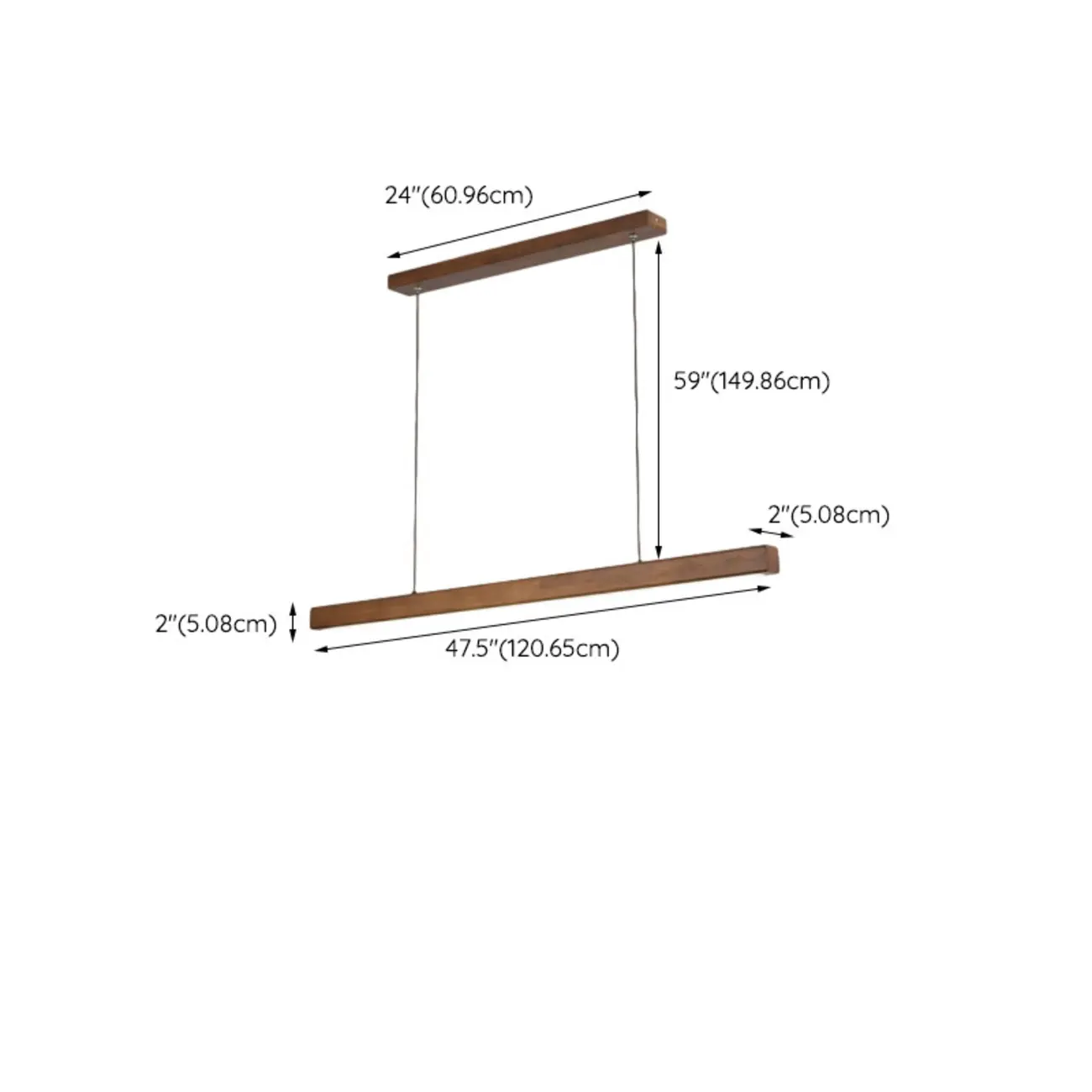 Walnut Wood Rustic Island Light in Rectangular Shape  Image - 15 | homeyfad