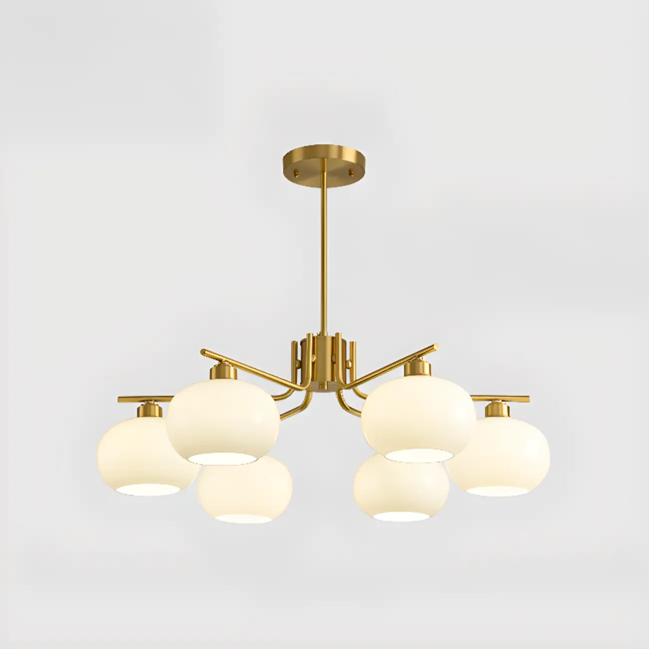 Modern Glass Globe Chandelier Adjustable Hanging Length Image - 10 | homeyfad