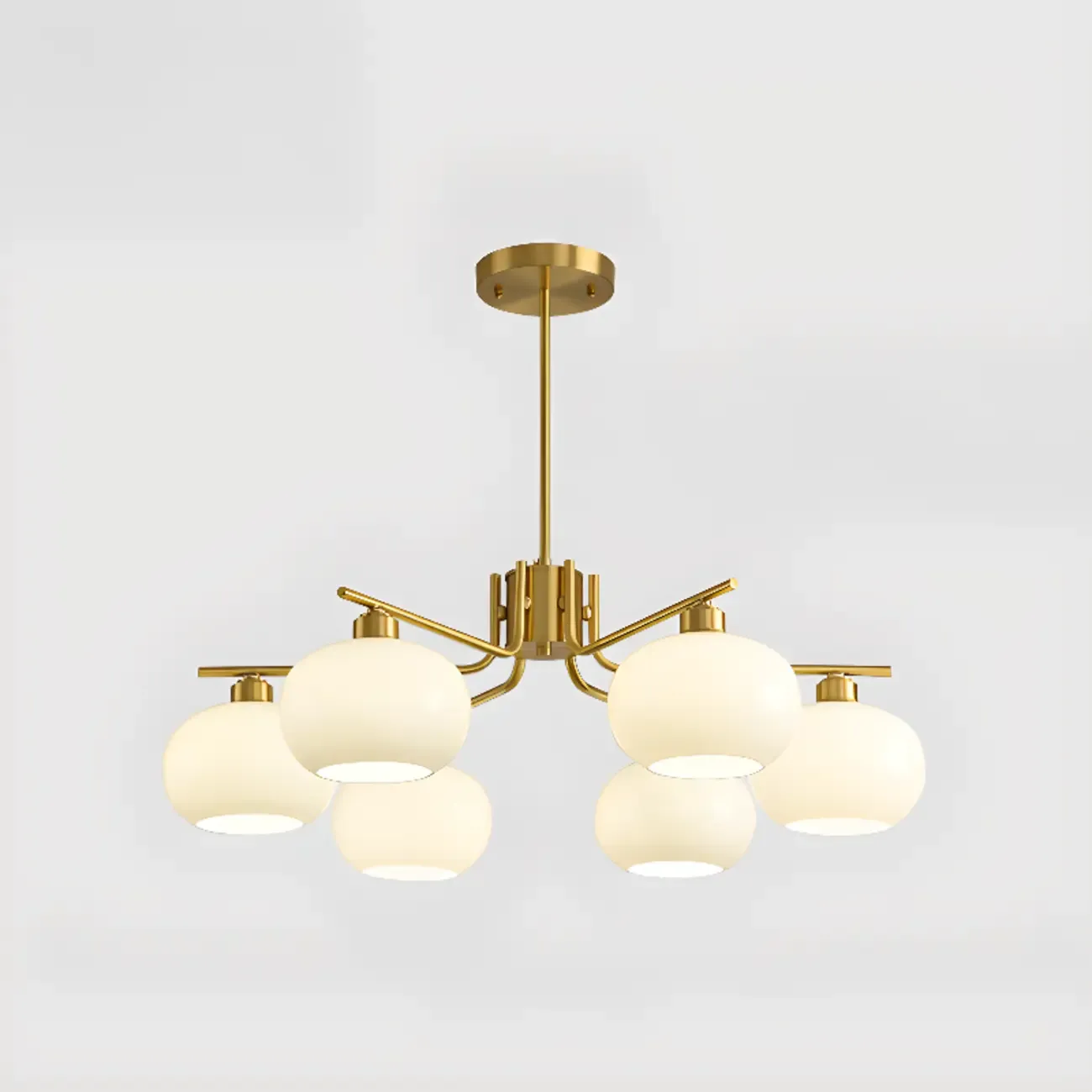 Modern Glass Globe Chandelier Adjustable Hanging Length Image - 10