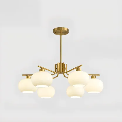 Modern Glass Globe Chandelier Adjustable Hanging Length Image - 10