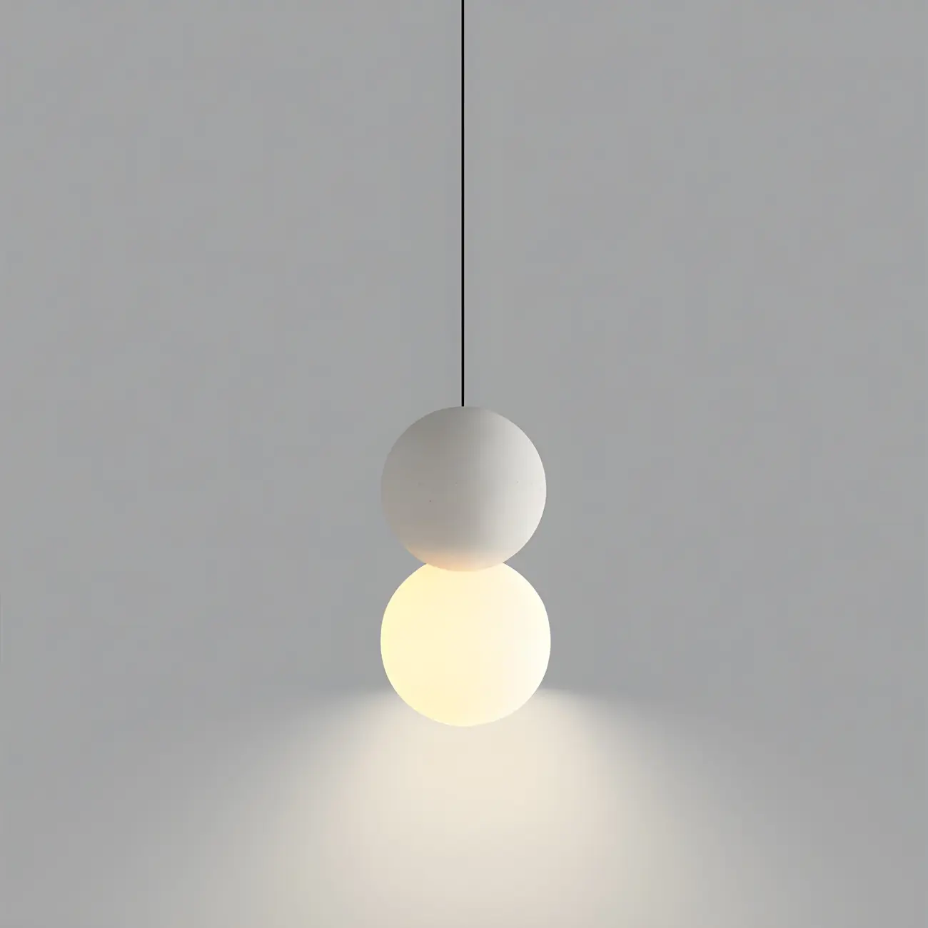 Minimalist Milky Glass Globe Pendant Lamp with Beaded Detail for Bedside Image - 10 | homeyfad