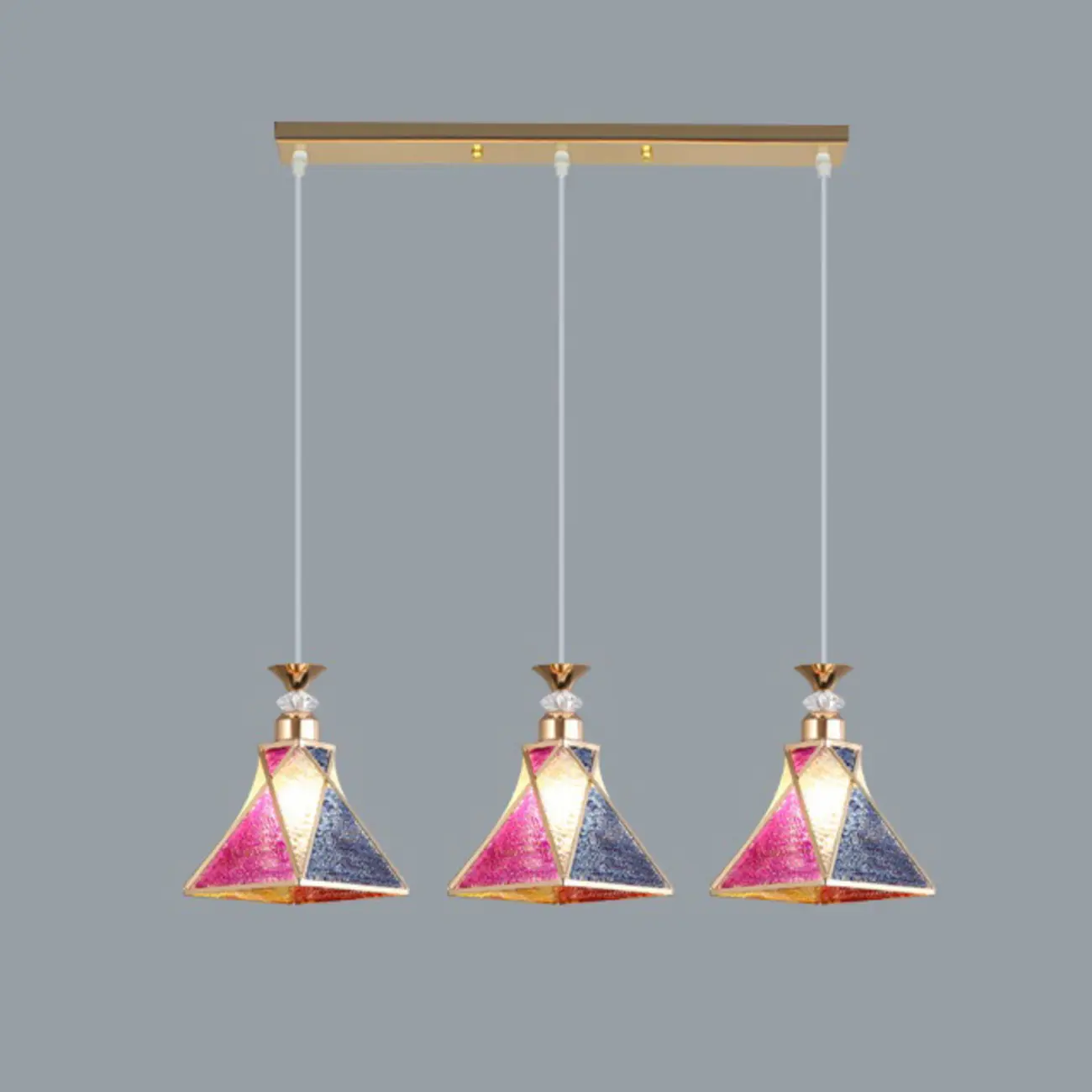 3 Lights Tapered Shape Plastic Modern Adjustable Height Light Image - 7 | homeyfad