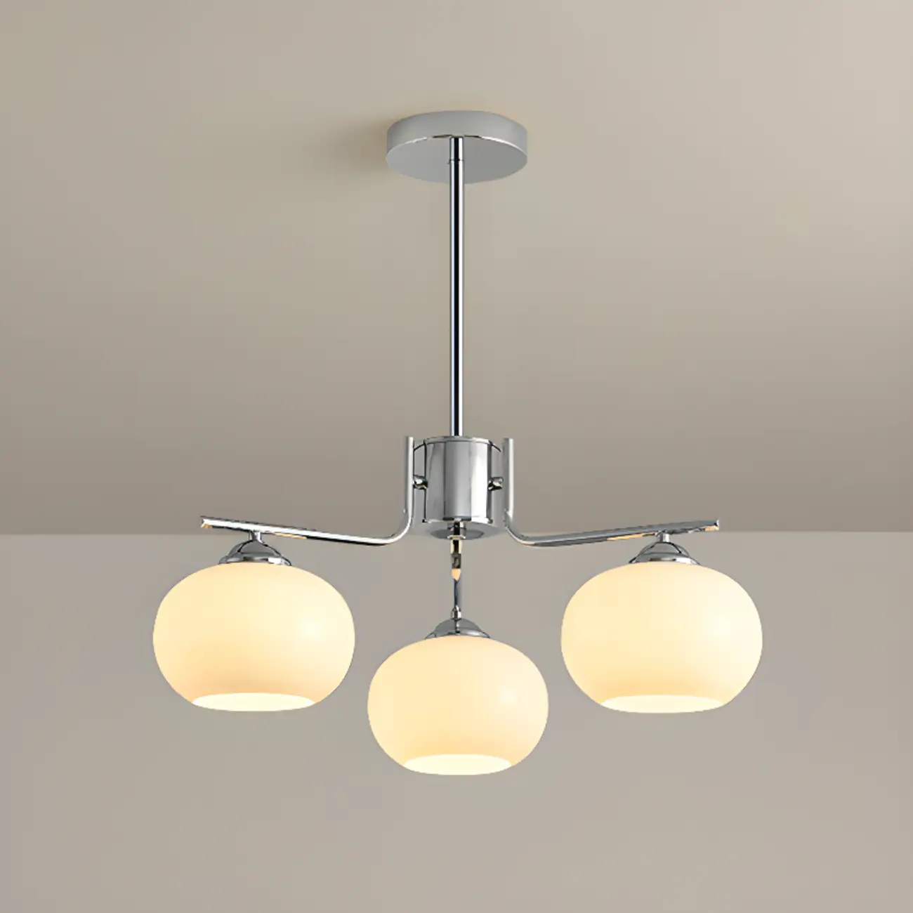 Modern Glass Globe Chandelier Adjustable Hanging Length Image - 12 | homeyfad