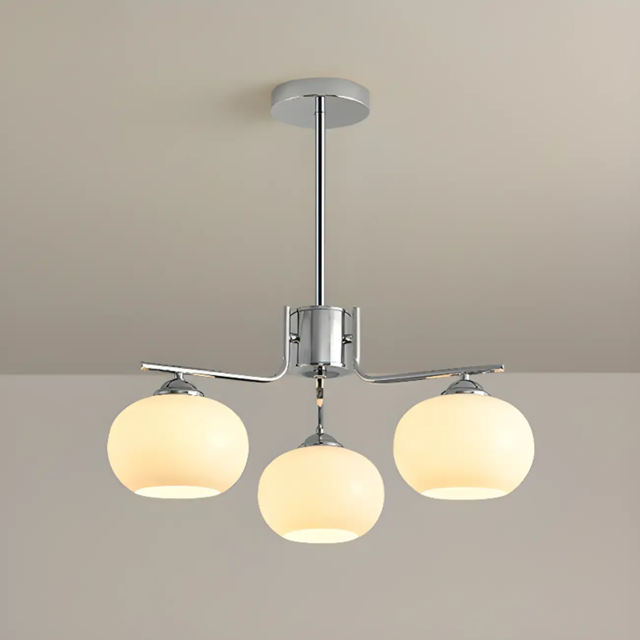 Modern Glass Globe Chandelier Adjustable Hanging Length Image - 12