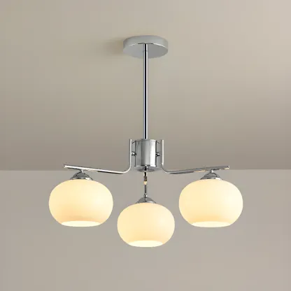 Modern Glass Globe Chandelier Adjustable Hanging Length Image - 12