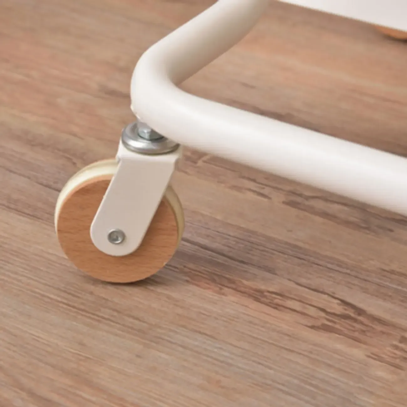 Modern Metal Coat Rack with Wheels and Basket Image - 12