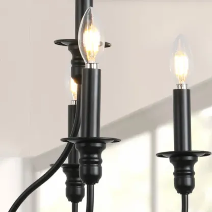 Industrial Black Chandeliers at Home with Adaptable Height Image - 9
