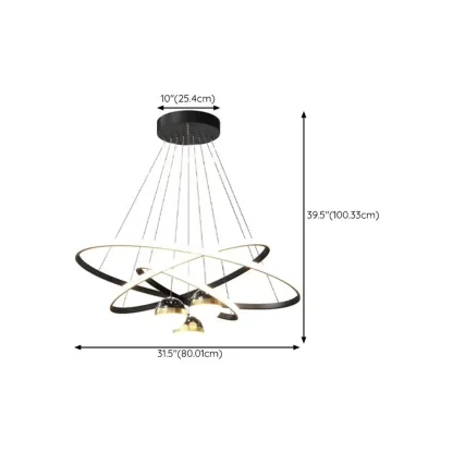 Modern LED Chandelier for Living Room with Starry Projection Image - 18