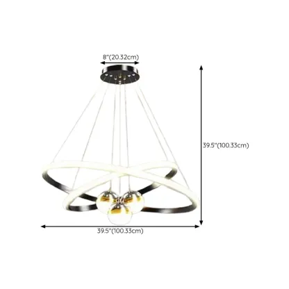 Modern LED Chandelier for Living Room with Starry Projection Image - 19