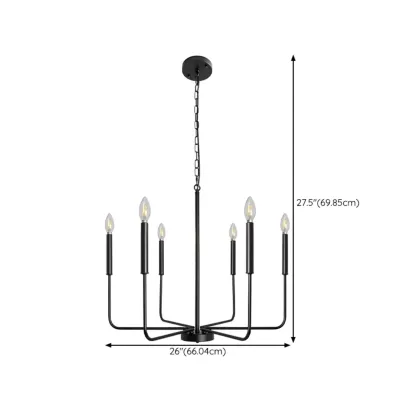 Industrial Black Chandeliers at Home with Adaptable Height Image - 11