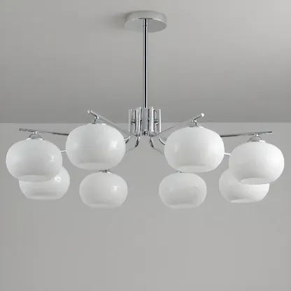 Modern Glass Globe Chandelier Adjustable Hanging Length Image - 16