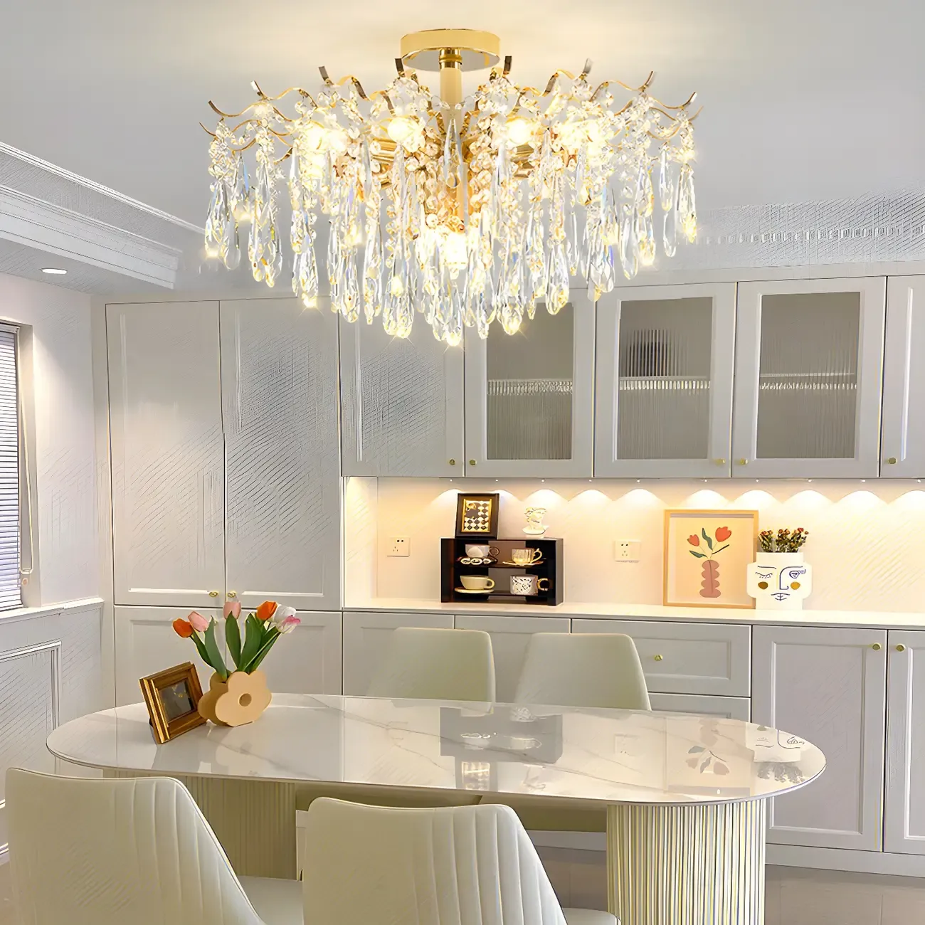 Multi-Light Luxury Crystal Chandelier with Elegant Design Image - 21