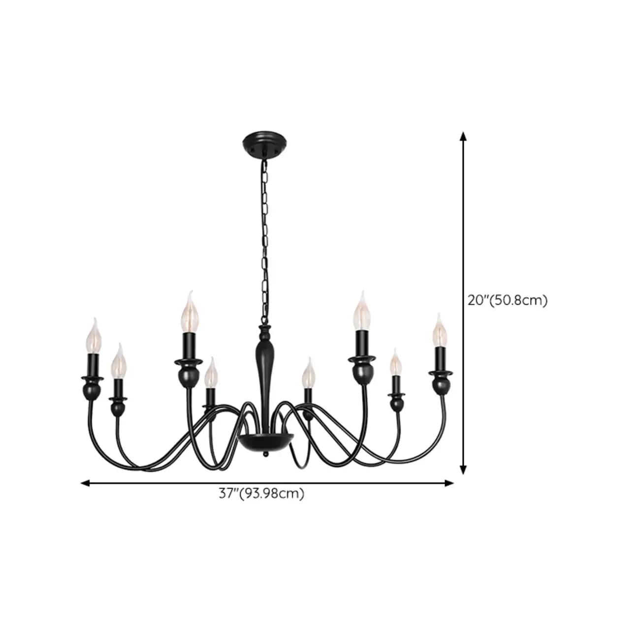Industrial Black Chandeliers at Home with Adaptable Height Image - 12
