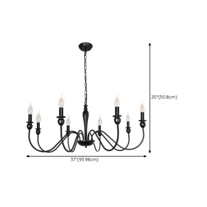Industrial Black Chandeliers at Home with Adaptable Height Image - 12