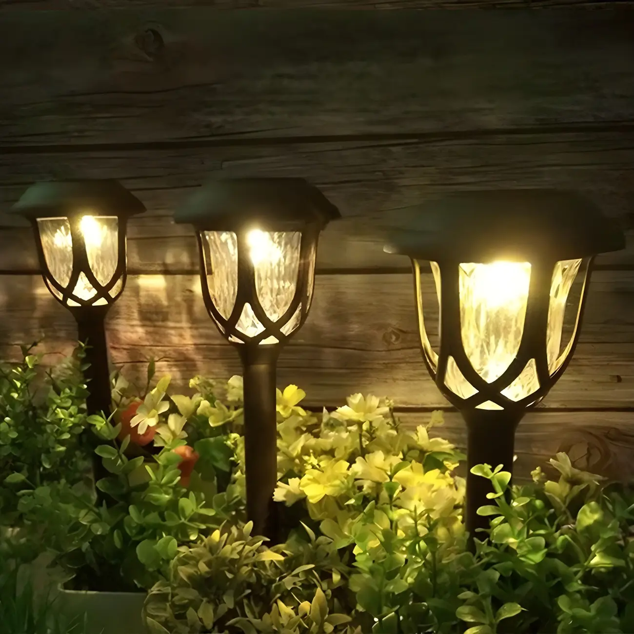 Solar LED Crystal Outdoor Bollard Lights for Gardens and Patios Image - 2 | homeyfad