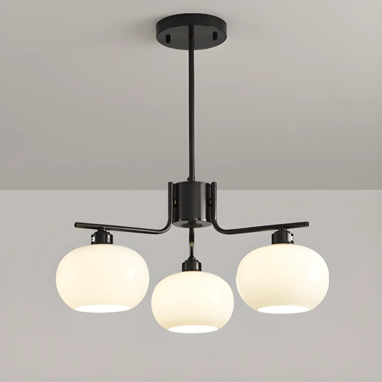 Modern Glass Globe Chandelier Adjustable Hanging Length Image - 17 | homeyfad