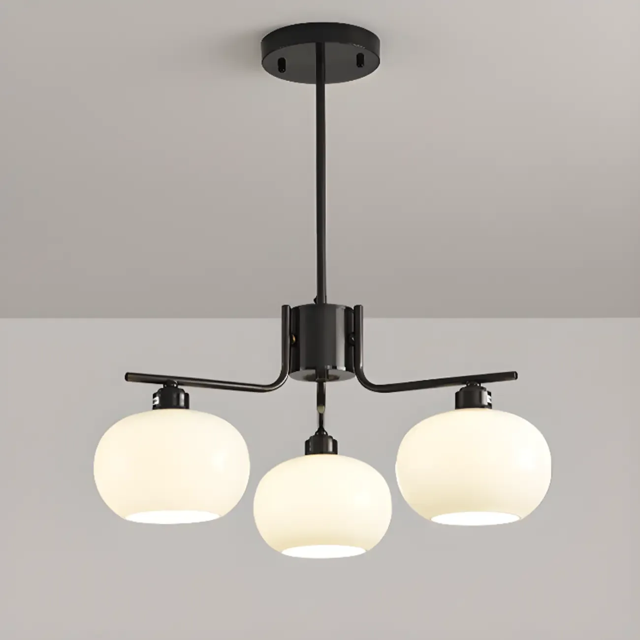 Modern Glass Globe Chandelier Adjustable Hanging Length Image - 17