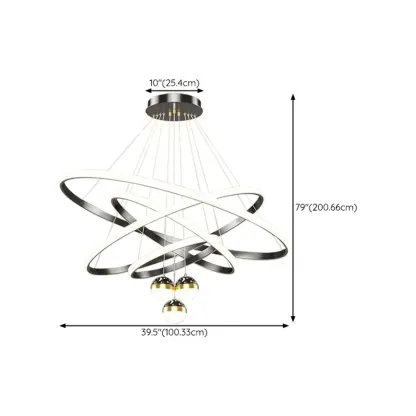 Modern LED Chandelier for Living Room with Starry Projection Image - 21