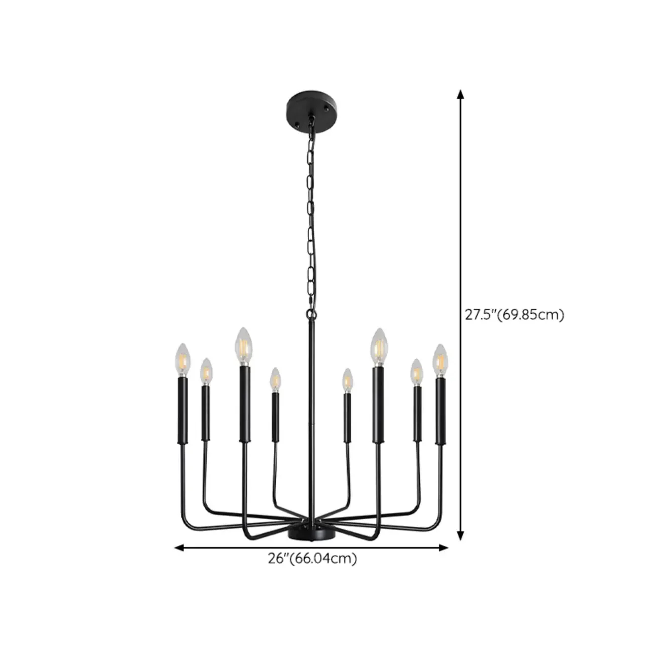 Industrial Black Chandeliers at Home with Adaptable Height Image - 13