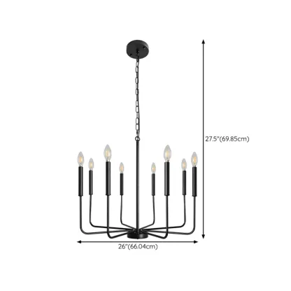 Industrial Black Chandeliers at Home with Adaptable Height Image - 13