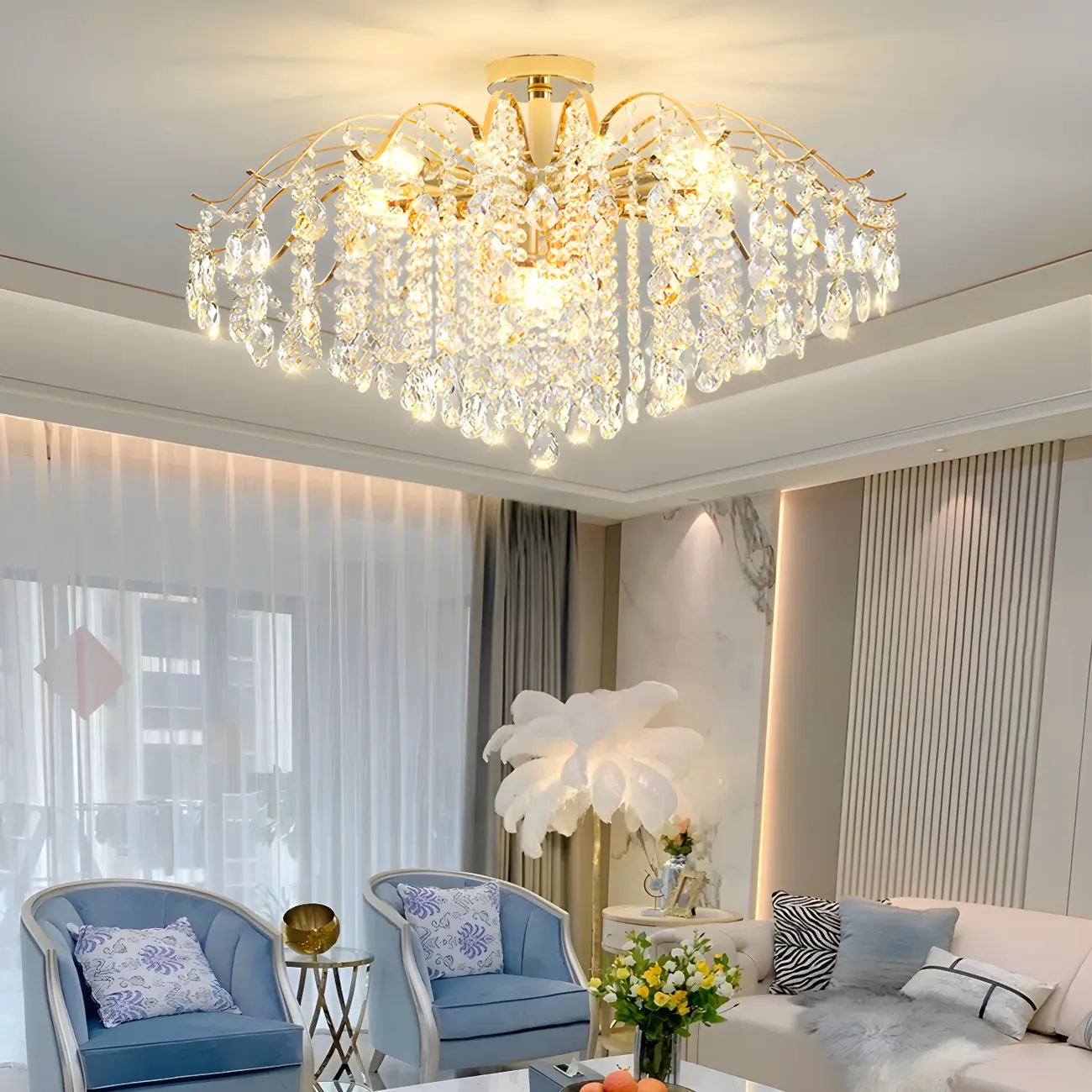 Multi-Light Luxury Crystal Chandelier with Elegant Design Image - 22 | homeyfad
