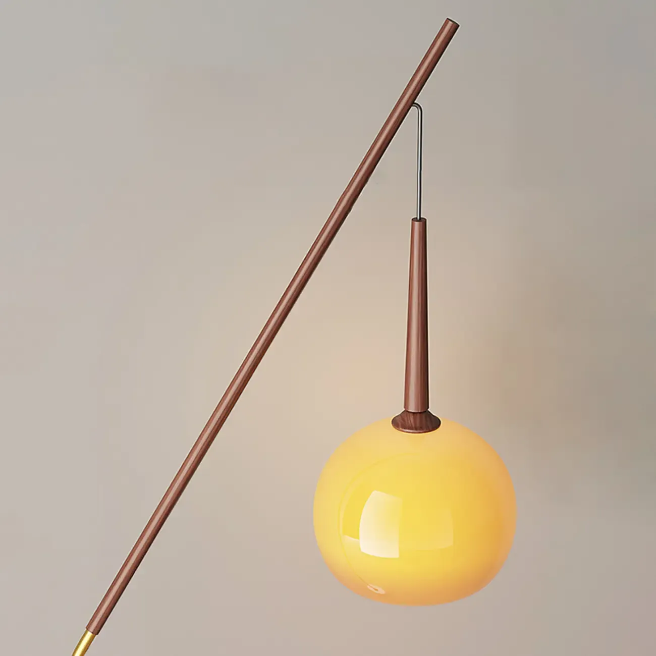 Modern Metal Globe Shade Floor Lamp with Marble Base Image - 13