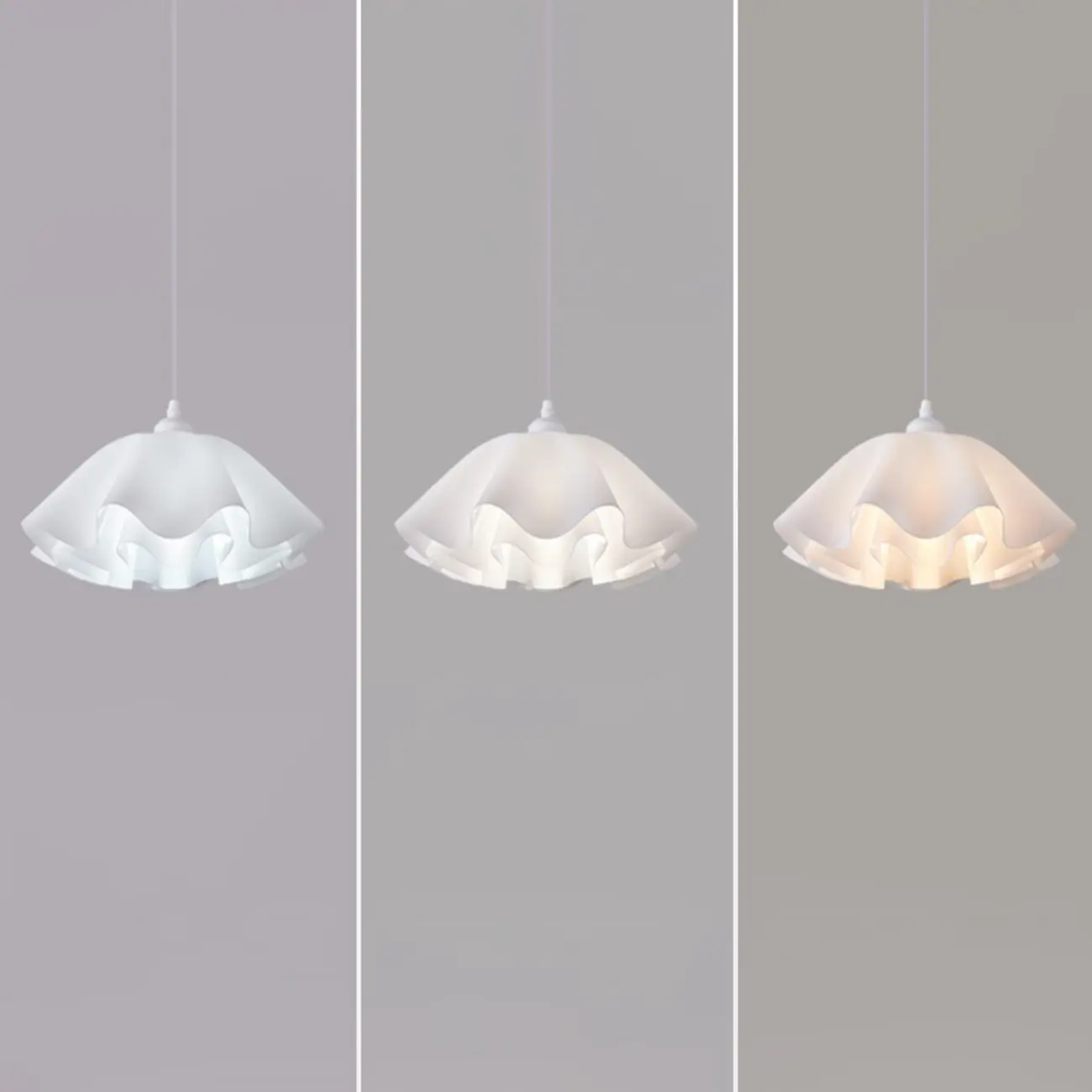 Layered Floral White Acrylic Pendant Light for Elegant Living Room Image - 10 | homeyfad