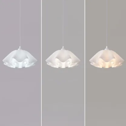 Layered Floral White Acrylic Pendant Light for Elegant Living Room Image - 10