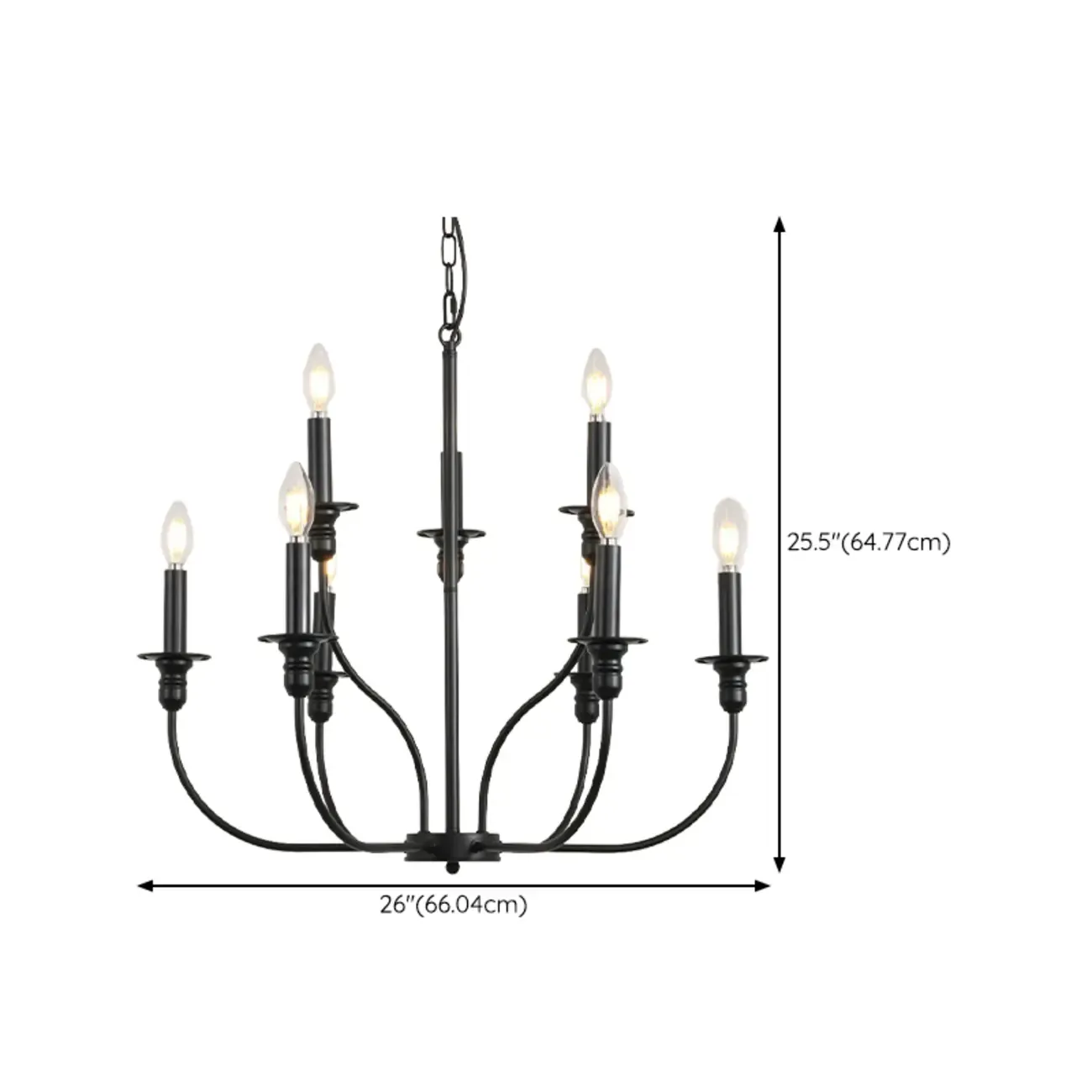 Industrial Black Chandeliers at Home with Adaptable Height Image - 14