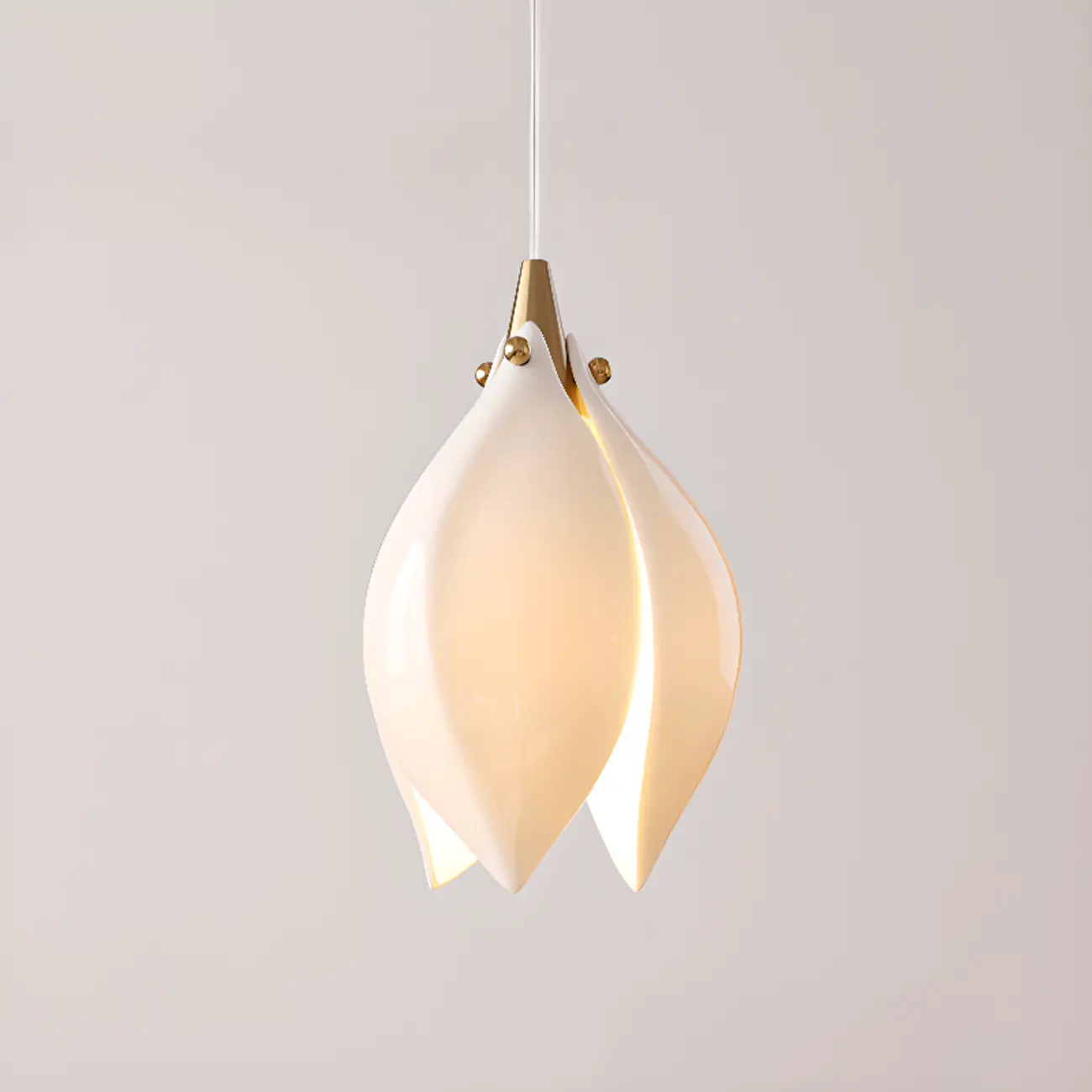 Elegant Ceramic Bud Shape LED Pendant Lamp for Modern Living Room Image - 4 | homeyfad