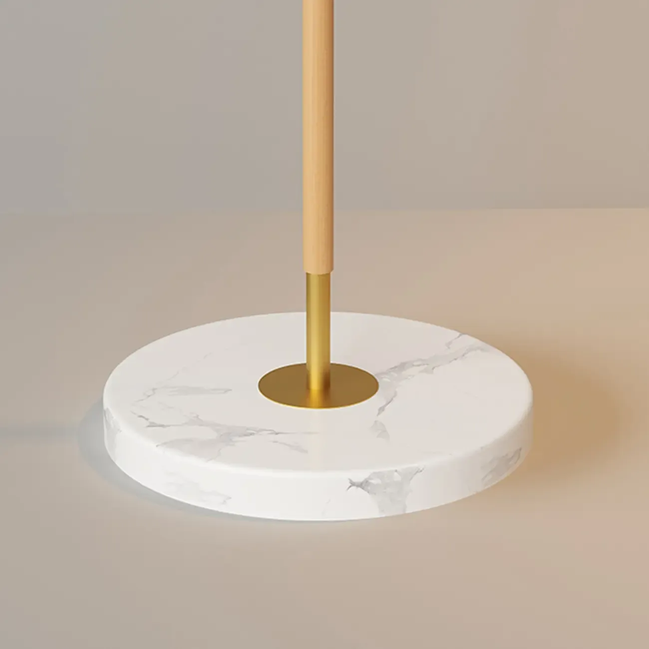 Modern Metal Globe Shade Floor Lamp with Marble Base Image - 14