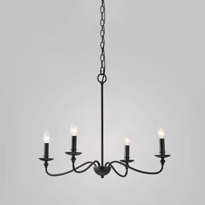 8-Light Vintage Elegant Candle Chandelier for Living Room Image - 2